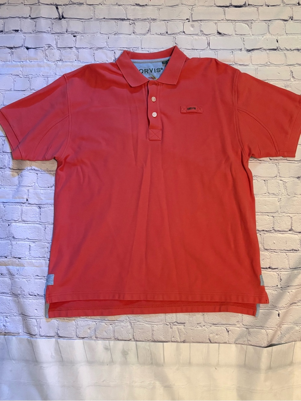 Orvis Men’s Orange Heavyweight Polo Shirt